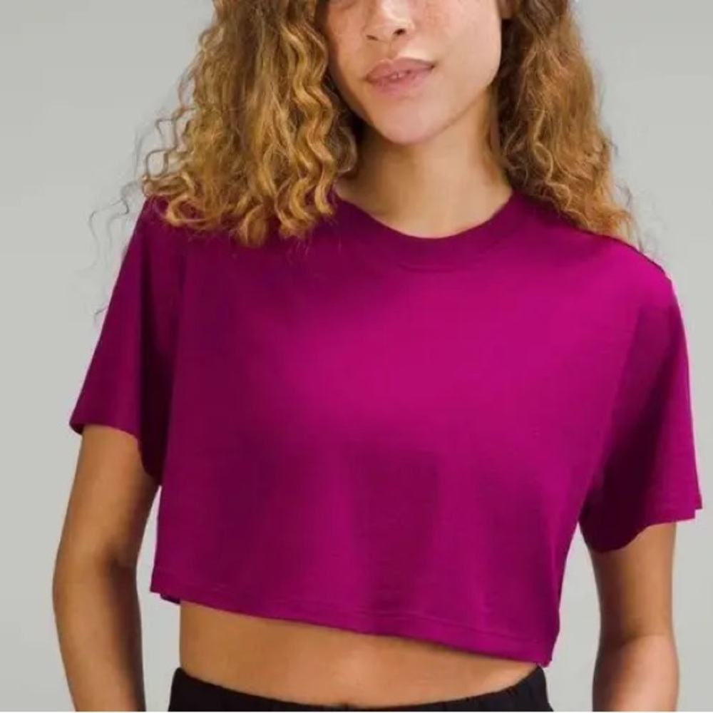 Lululemon All Yours Magenta Crop Top